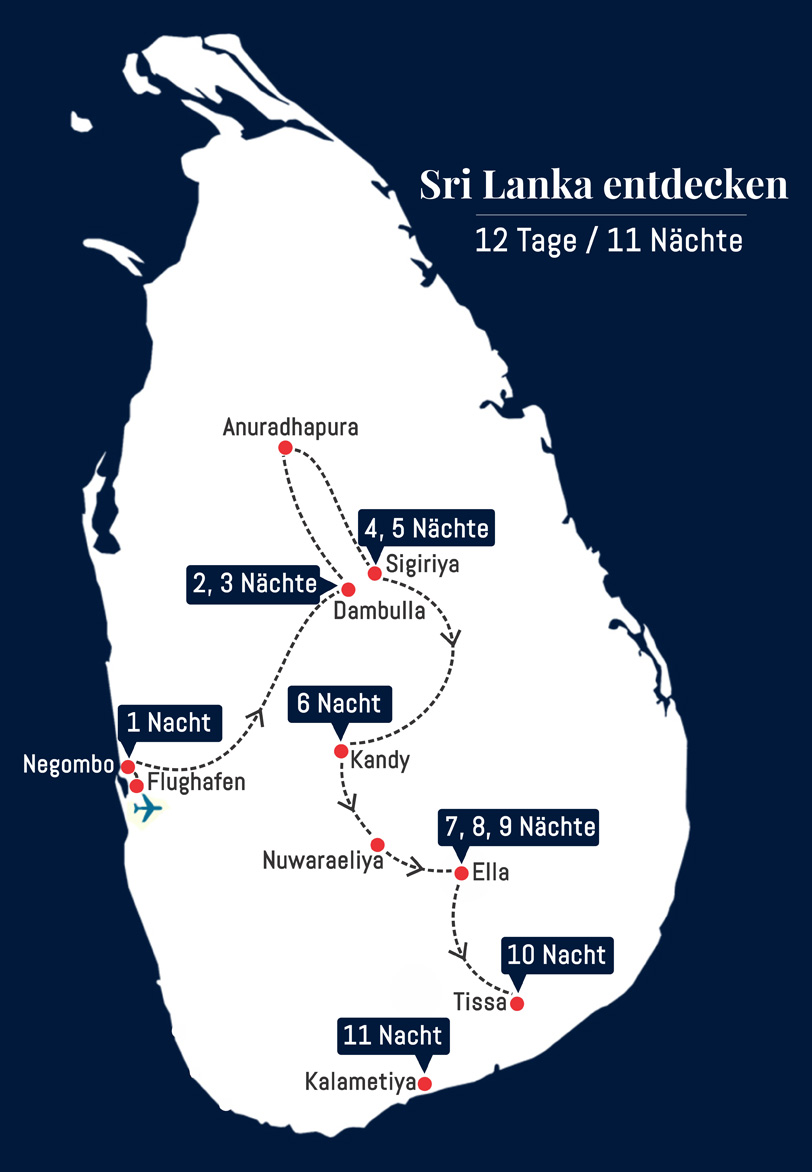 12 Tage Sri Lanka individuell entdecken